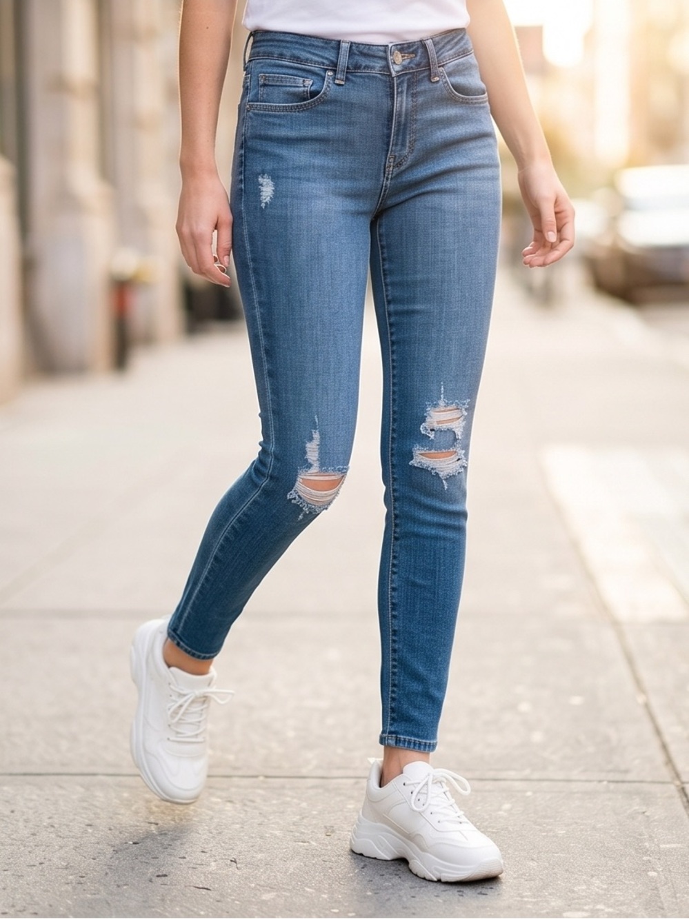 Levi’s 711 Skinny Jeans Women’s Size 28 Medium Wash Stretch Denim
